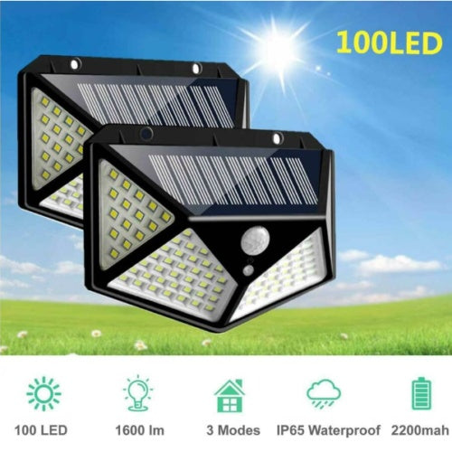 4X Solar Power PIR Motion Sensor Wall Lights LED Outdoor Garden Security Lamp