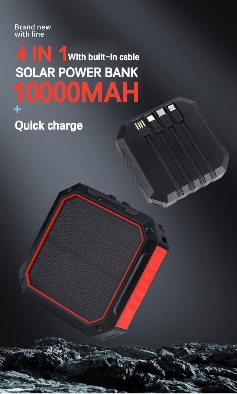 Solar Outdoor Mobile Phones Come With A Four Wire Power Bank