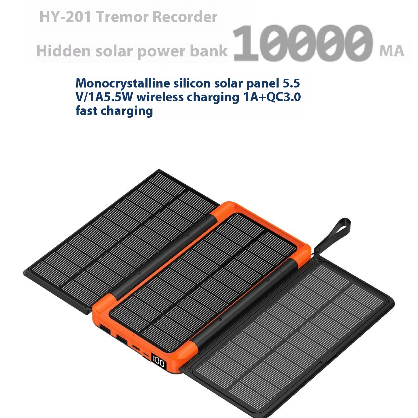 Large Capacity Outdoor Folding Solar Panels Wireless Power Bank